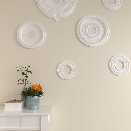 Ekena Millwork Andrea Ceiling Medallion (Fits Canopies up to 4 1/8"), 8 1/8"OD x 4 1/8"ID x 1/2"P CM08AD